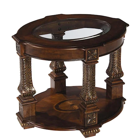 Traditional Oval End Table